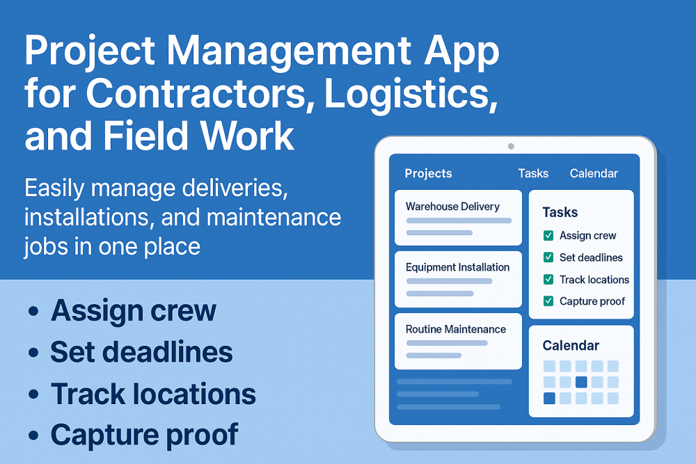 Project Management App for Contractors, Logistics, and Field Work